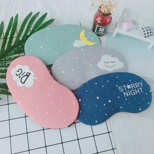 1PCs Cute Cotton Cartoon Eye Cover Sleeping Mask Creative Eyepatch Sleeping Aid Kids Blindfold Sleep Mask Travel Relax Eye Band