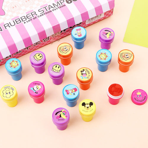 Number Children Toy Stamps Cartoon Animals Fruits Kids Seal For Scrapbooking Stamper DIY cartoon stamper Toys