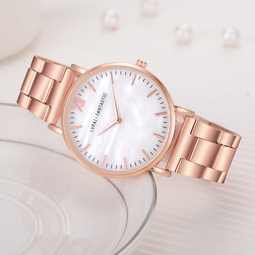 Lvpai Women Watches Stainless Steel Brand Fashion Ladies Wristwatch Creative Quartz Clock Retro simple Cheap Luxury Watch