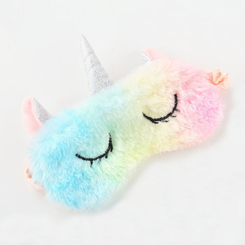 2019 New 1Pc Unicorn Eye Mask Cartoon Sleeping Mask Plush Eye Shade Cover Eyeshade Suitable For Travel Home Party Gifts